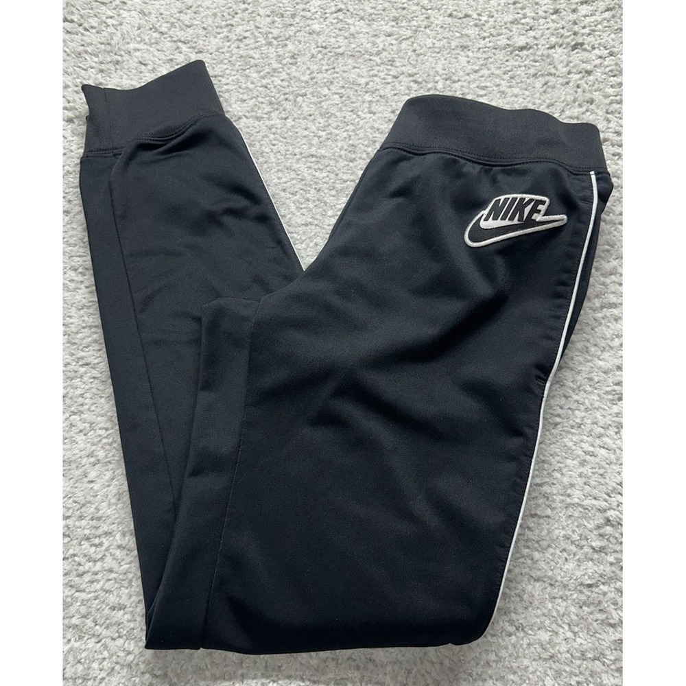 Nike Black Workout Pants Drawstring Elastic Waist Dri-Fit Women's‎ Size Small